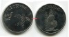 Монета 50 франков 2014 года Остров Пинс Черепаший Новая Каледония