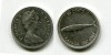Монета серебряная 10 центов 1967 года Государство Канада