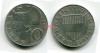 Монета серебряная 10 шиллингов 1968 года Австрийская Республика
