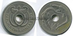 №755  Монета 1 кина 1975 год Папуа-Новая Гвинея