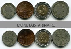 Набор из 4-х монет 1928-1991 гг. Португалия