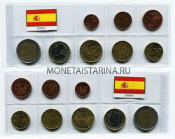 Набор монет евро. Испания