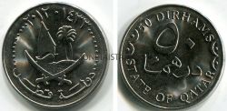 Монета 50 дирхамов 2011 года. Катар