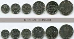 Набор из 6-ти монет 1967-1986 гг. Швеция
