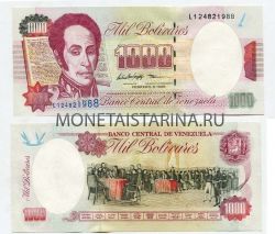 Банкнота 1000 боливаров 1998 года Венесуэла